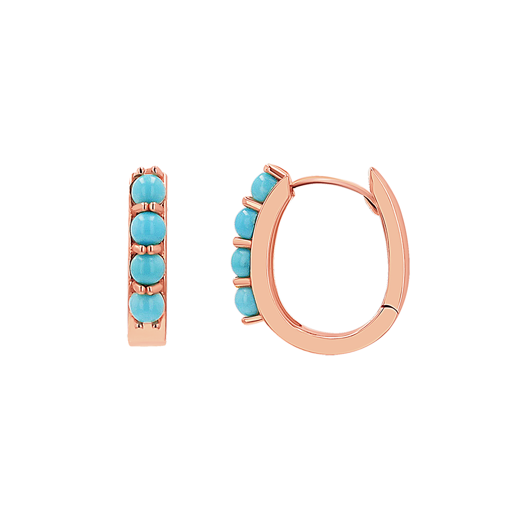 Turquoise Paperclip Huggie Hoops N85052
