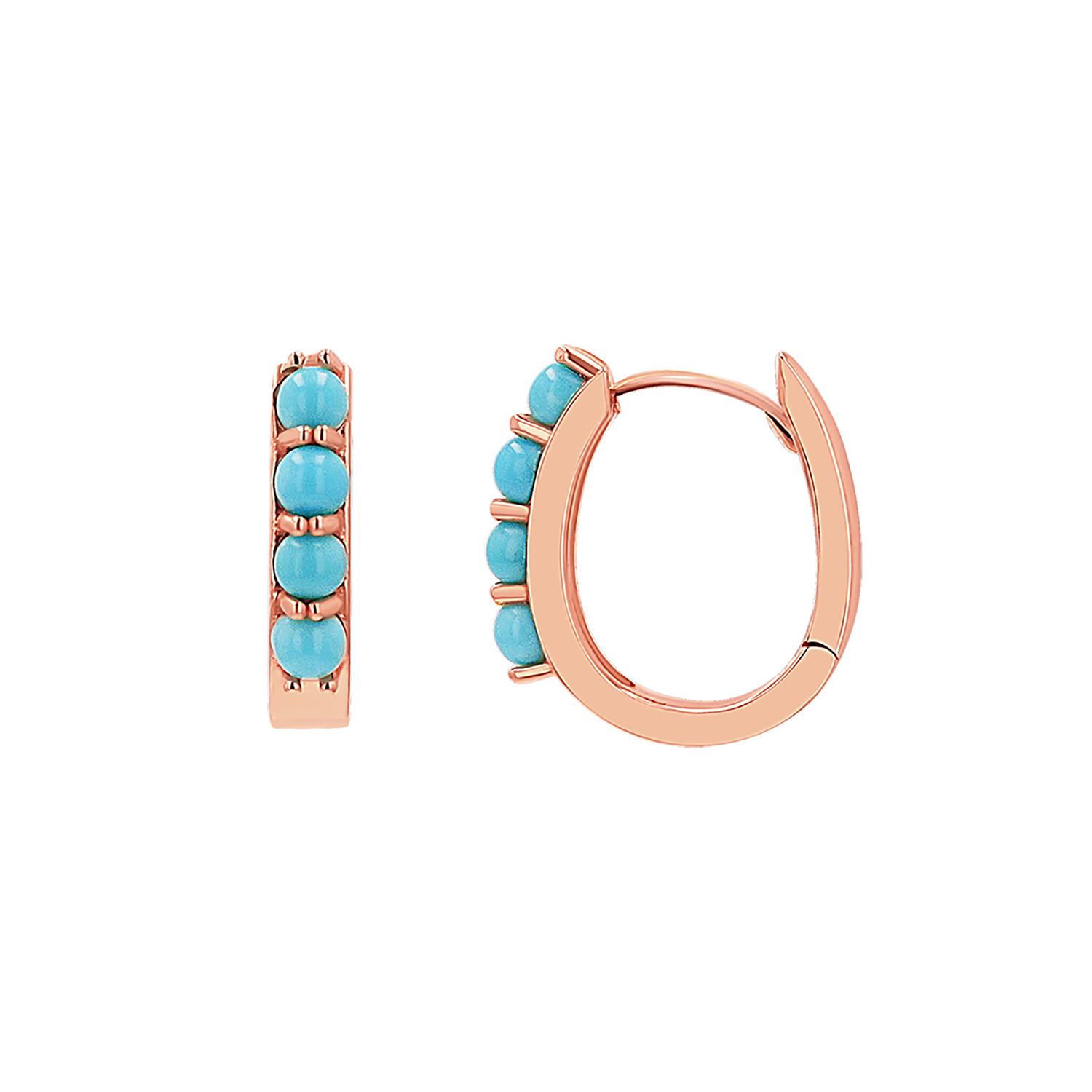 Turquoise Paperclip Huggie Hoops N85052