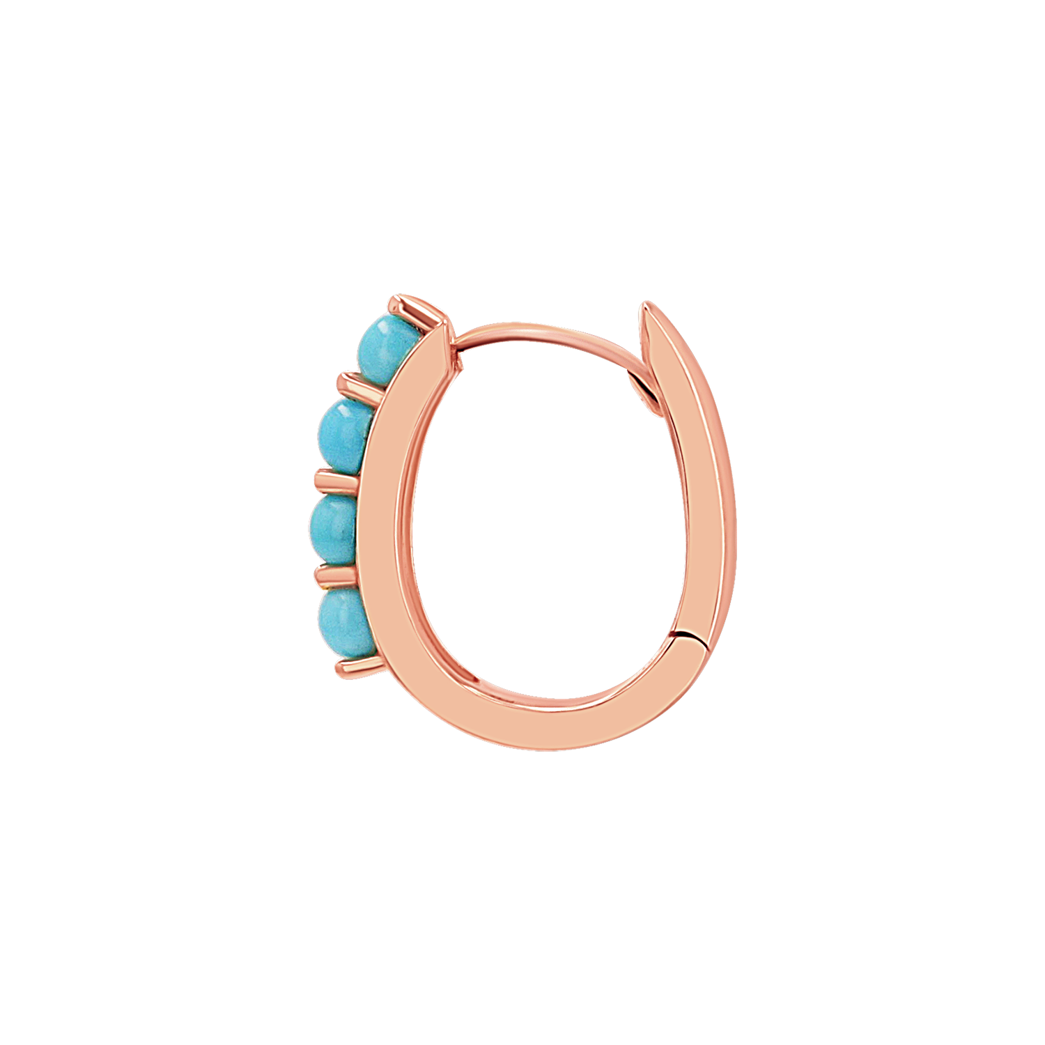 Turquoise Paperclip Huggie Hoops N85052