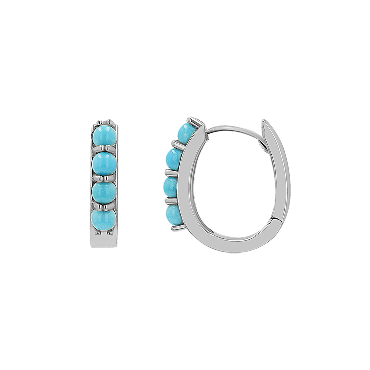 Turquoise Paperclip Huggie Hoops N85052