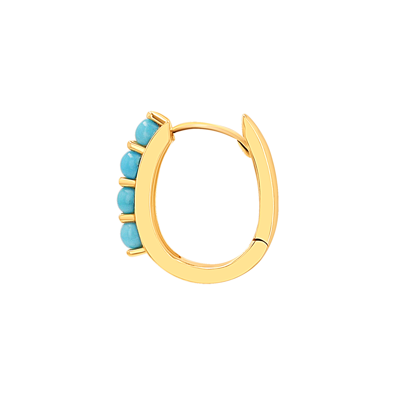 Turquoise Paperclip Huggie Hoops N85052