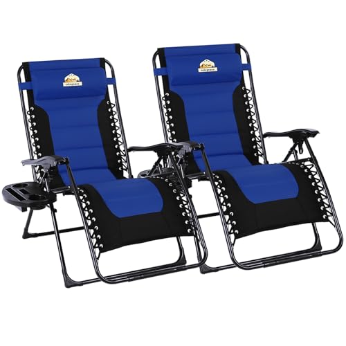 Oversized Padded Zero Gravity Lounge Chair Black M858838