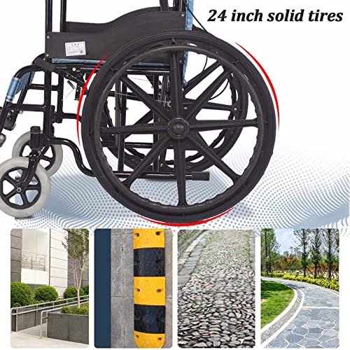 Extra-Wide Heavy Duty Bariatric Folding Wheelchair, 20" Wide Seat, Blue C49988