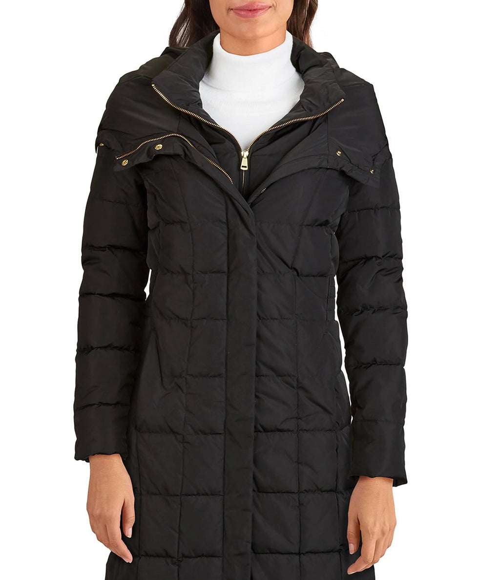 Black Maxi Puffer Coat Q802695