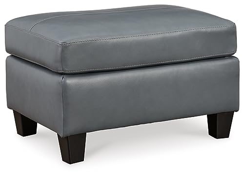 Cream Leather Ottoman G57643
