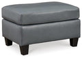 Cream Leather Ottoman G57643