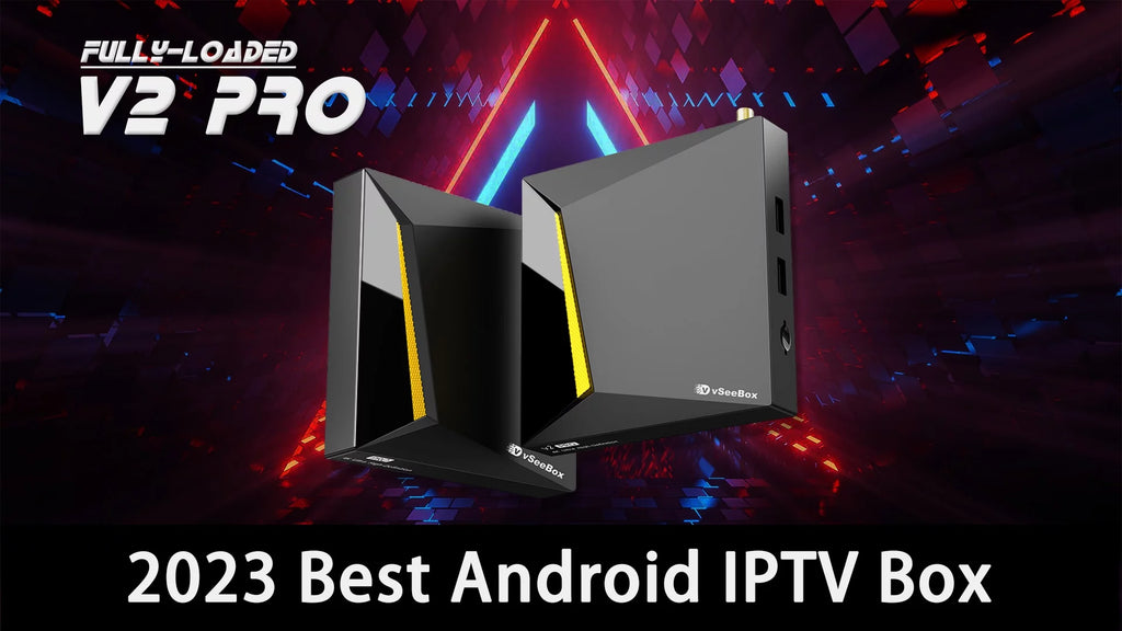 Android 10 V2 Pro Bundle with Voice Control Remote, 8K HDMI Cable, 64GB TF Card, 64GB USB Drive, WiFi Extender, Backlit Keyboard, 4GB RAM, 32GB Storage F18221