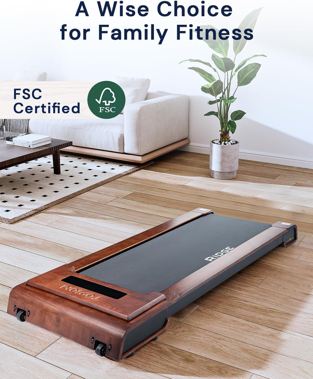 Under Desk Treadmill with Remote Control 310 lb Capacity LED Display N600367