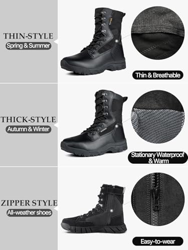 Men's Tactical Boots 8 Inches Lightweight Suede Leather Military Work Boot B61030
