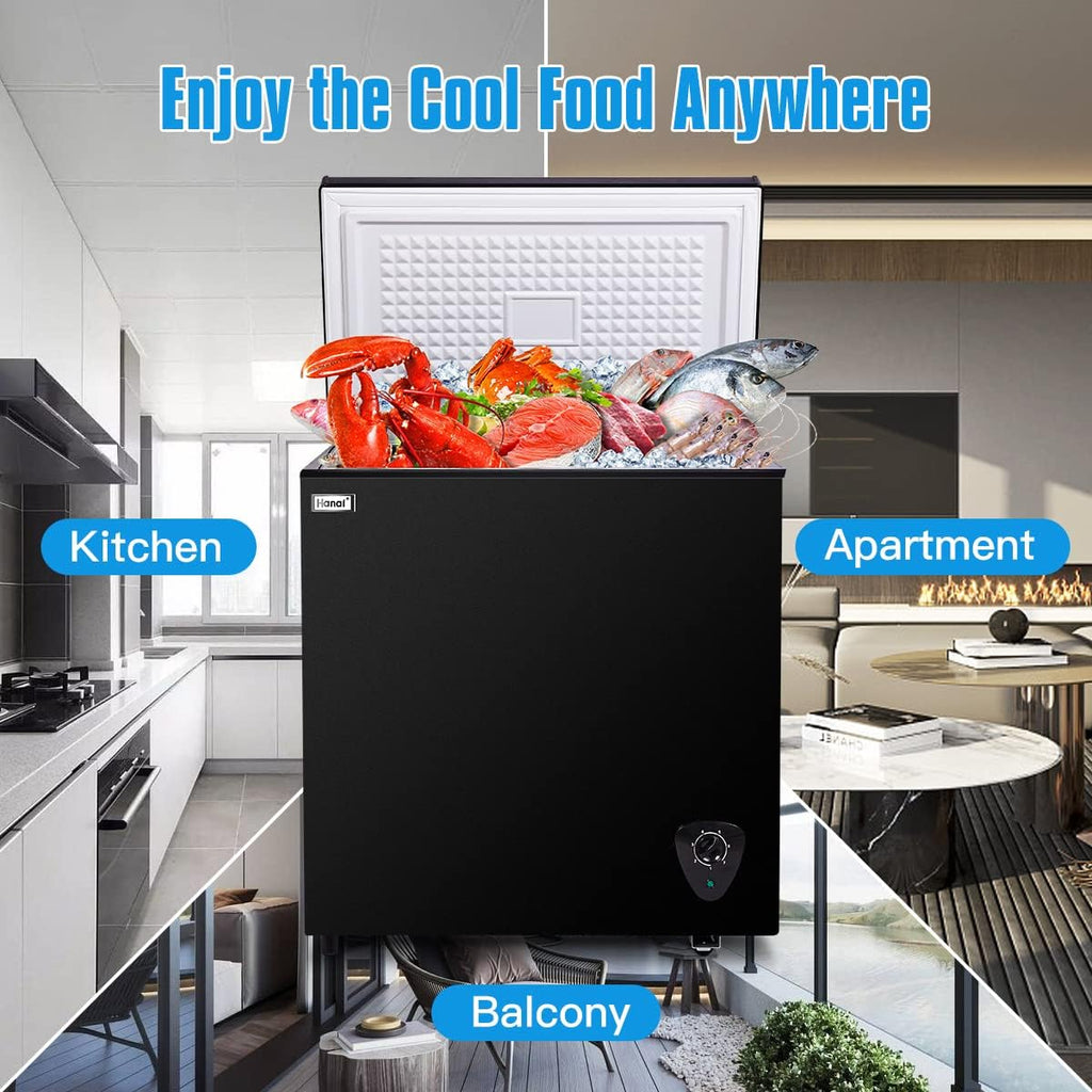 5.0 Cubic Top Open Door Chest Freezer with Removable Storage Basket M72870