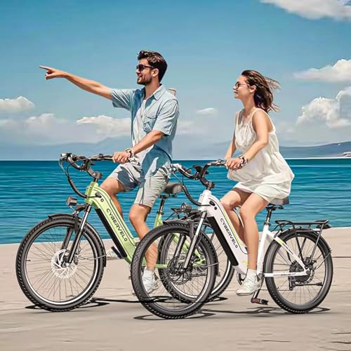 26" Electric Bike, 1000W Peak, Removable Battery, 7-Speed T507