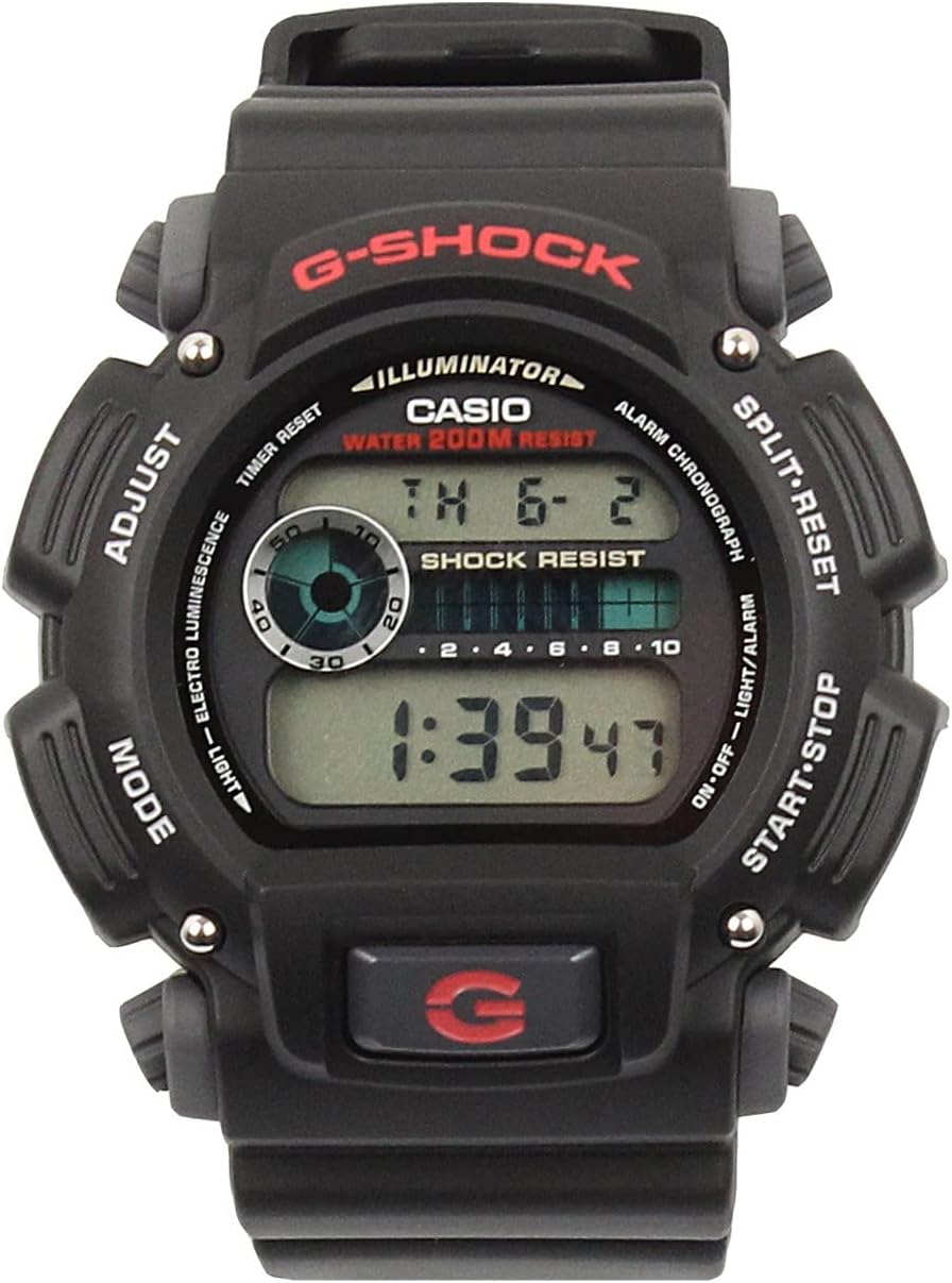 Black Dial Resin Band Watch N900