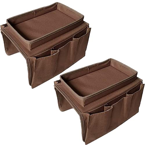Grey Sofa Armrest Organizer with Pockets B5344