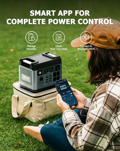 2400W Solar Generator with 200W Solar Panel, 2048Wh Power Station G693397