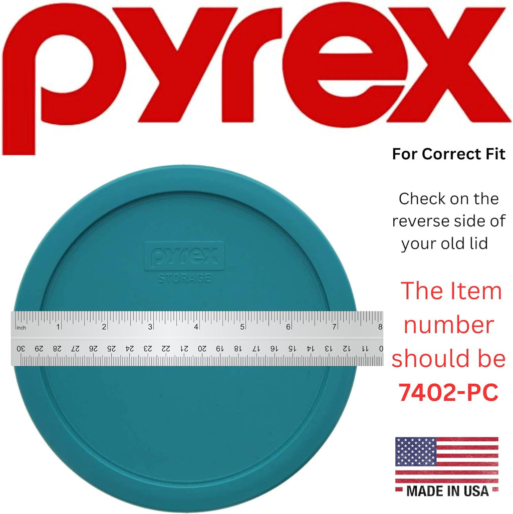 7-Cup Turquoise Plastic Food Storage Lid, 2 Pack B7238
