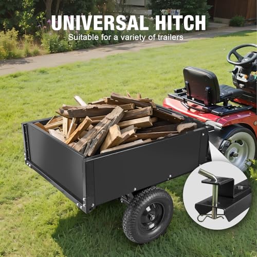 Heavy Duty Steel Dump Cart, 450lbs, 10 cu.ft Capacity W1005