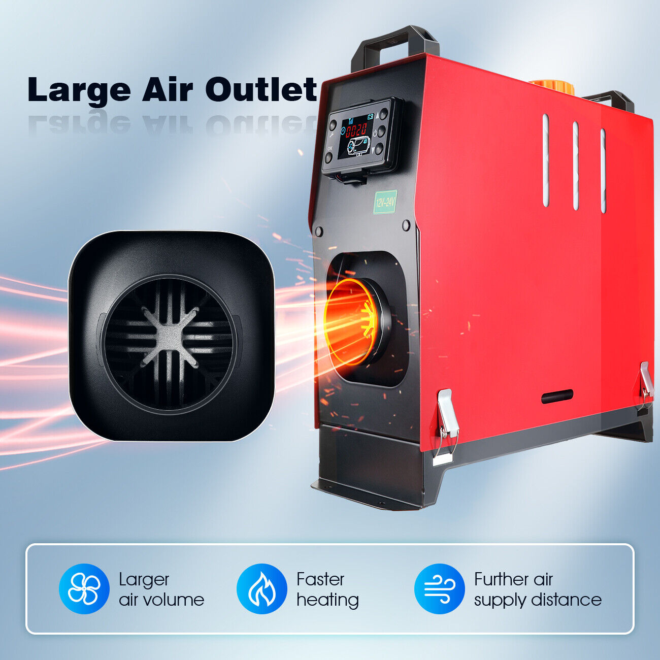 2Pcs 8KW 12V Air Diesel Heater with LCD Switch U389