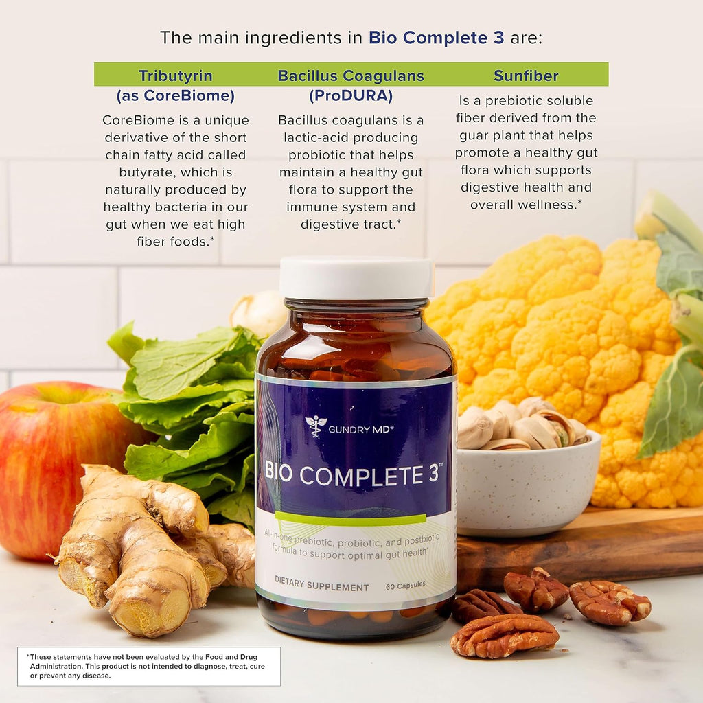 Bio Complete 3 and Total Restore Bundle - Prebiotic, Probiotic, Postbiotic N982