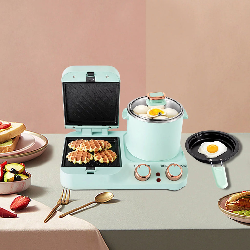 3 in 1 Breakfast Maker Machine with Non-stick Coating Plate X783