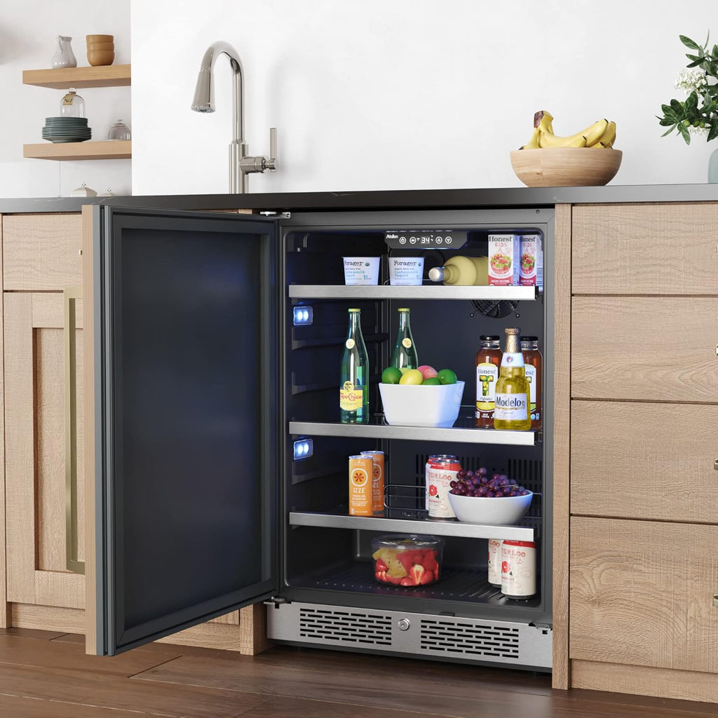 24 Inch Wide 140 Can Beverage Center with LED Lighting K4506