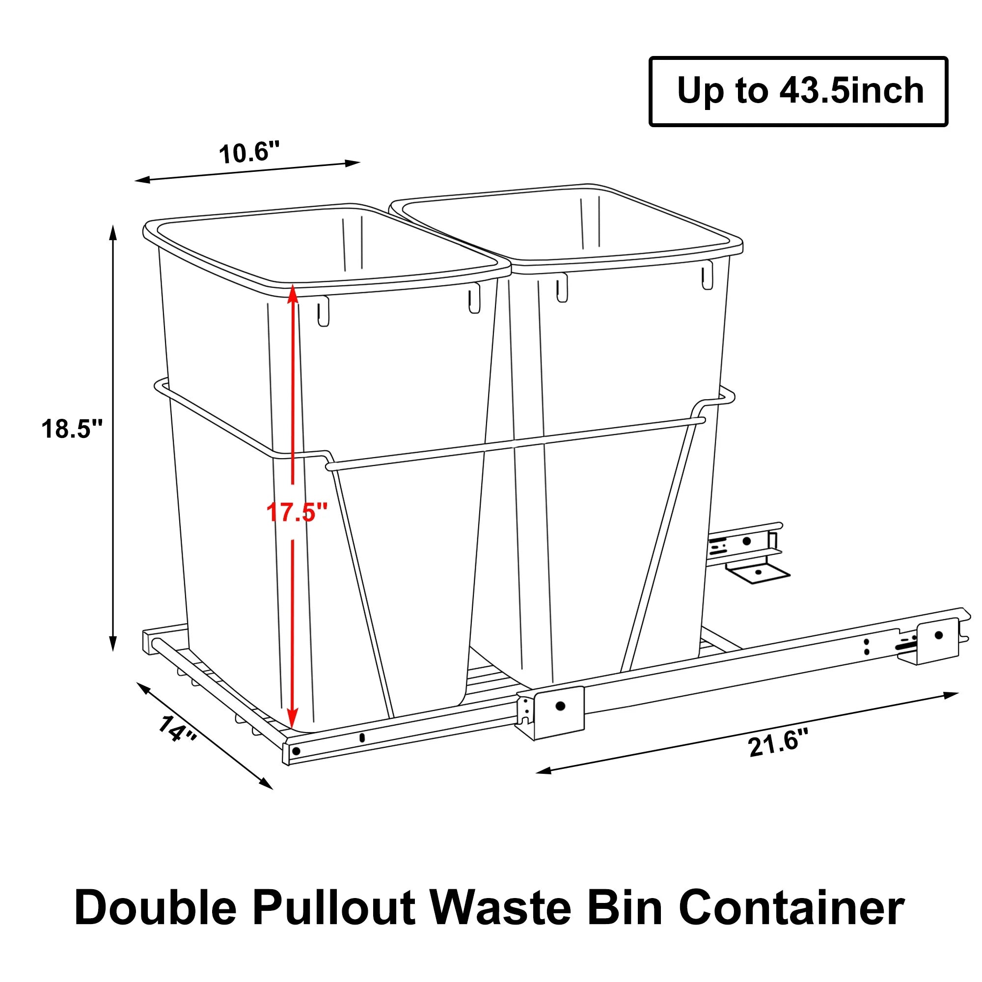 Dual 35Qt Pullout Trash Can A507