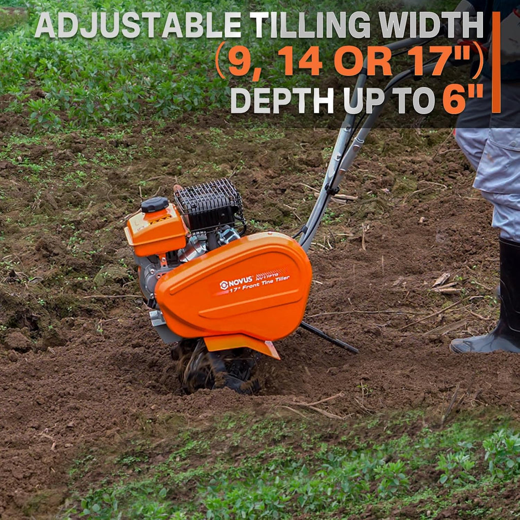 17-Inch Gas Tiller, 79 cc 4-Cycle Gas Engine, Forged Steel Tines S12016