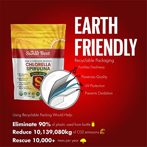 500 Organic Chlorella Spirulina Tablets B111