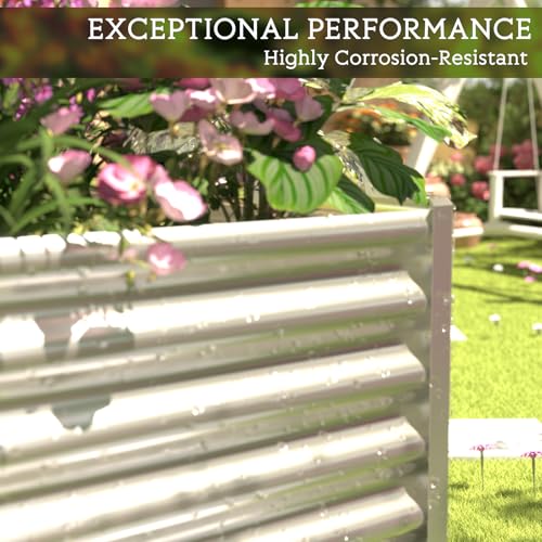 3 Pack Galvanized Steel Raised Garden Bed 36x18 inch J317