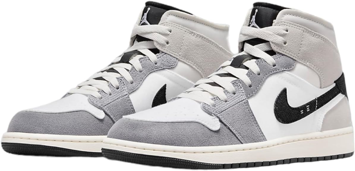 Cement Grey White Tech Grey Black Air 1 Mid Sneaker H447447
