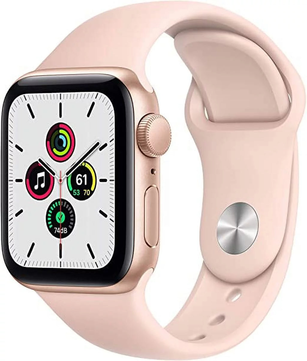 Apple Watch Series SE 44MM Rose Gold Aluminum Case GPS + Cellular Pink Sand Sport Band K36082