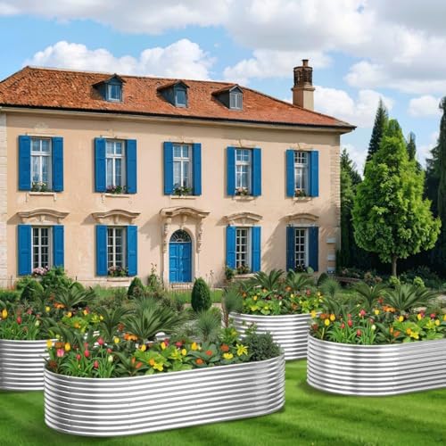 2 Pack 6x3FT Tall Galvanized Raised Garden Bed Z791786
