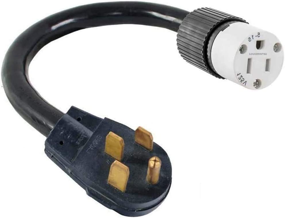 Old 14-50P 4-Pin Male Plug to New Female 5-15R Power Cord Adapter C221