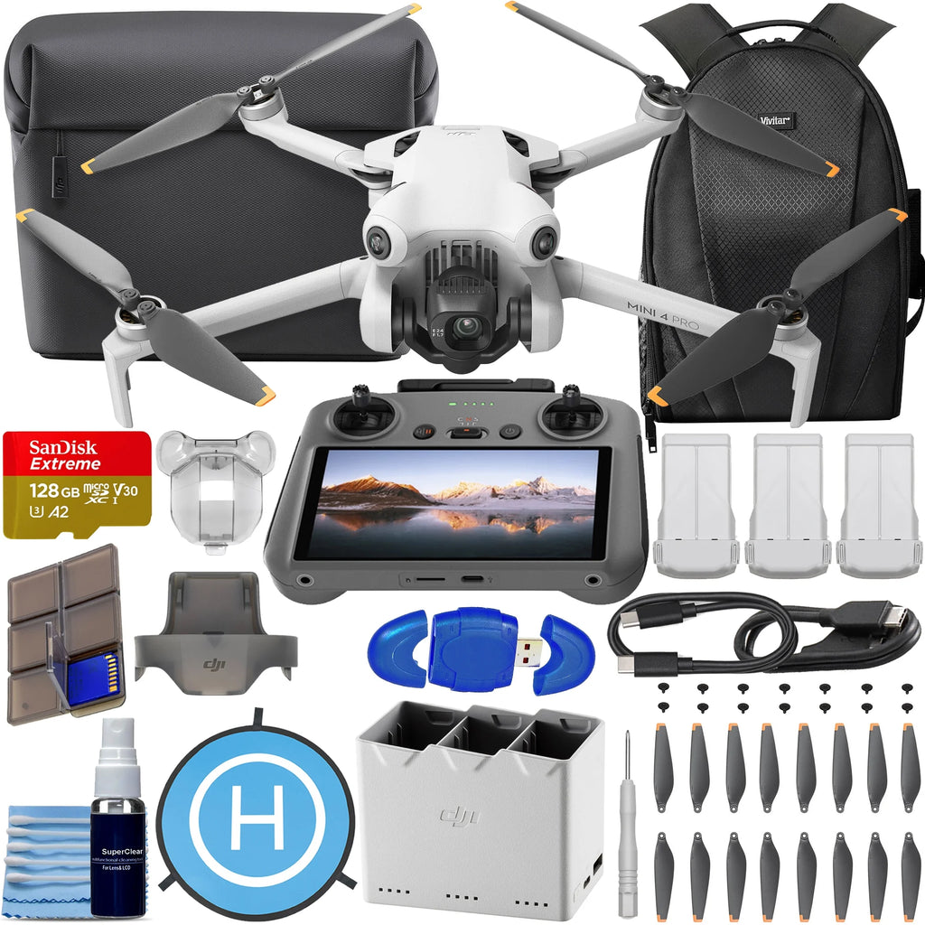 Folding Mini-Drone with 4K HDR Under 249g, 45 Mins Flight Time, 128GB Memory W4411
