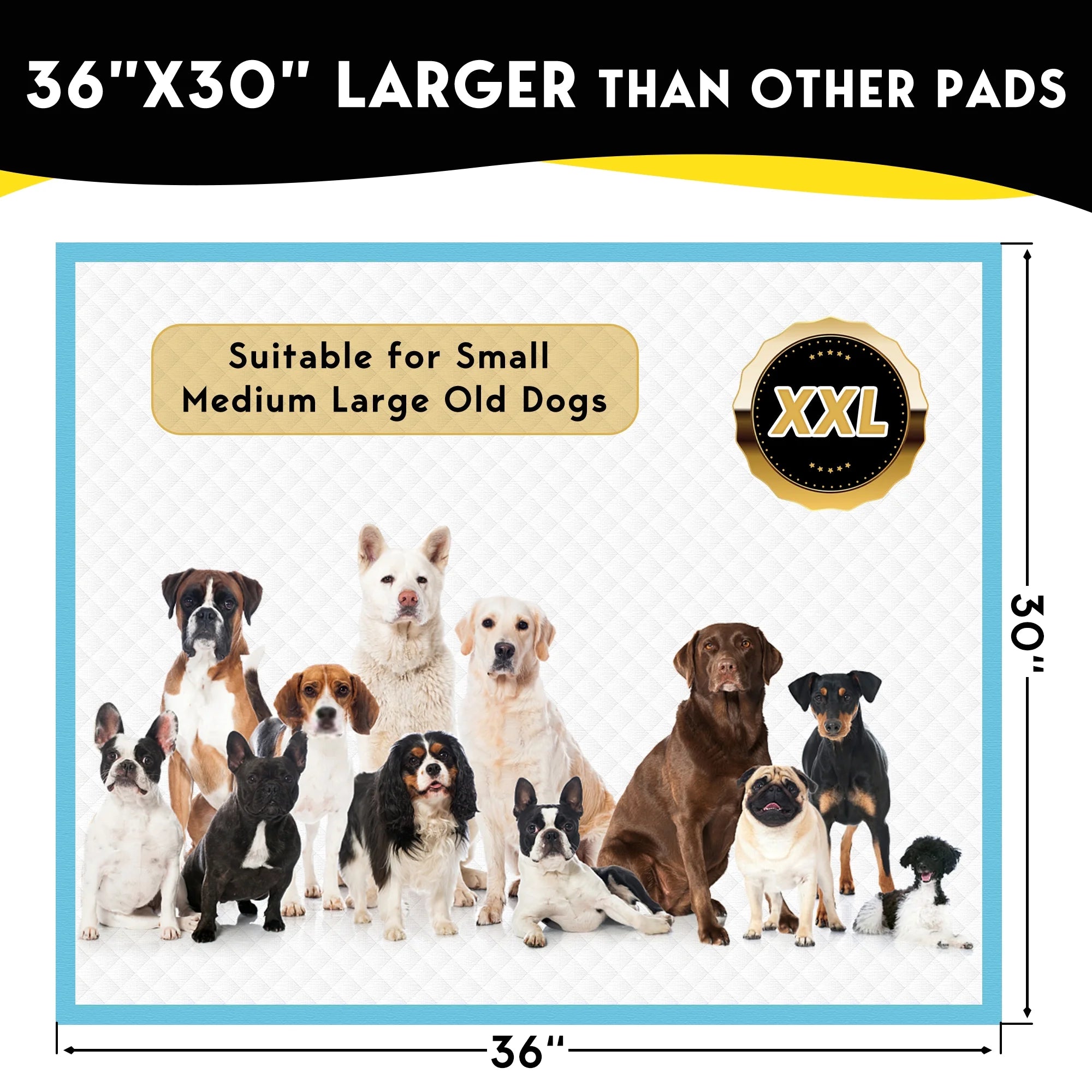 XXL Absorbent Dog Training Pads, 30x36 inch, 100 Count U4543