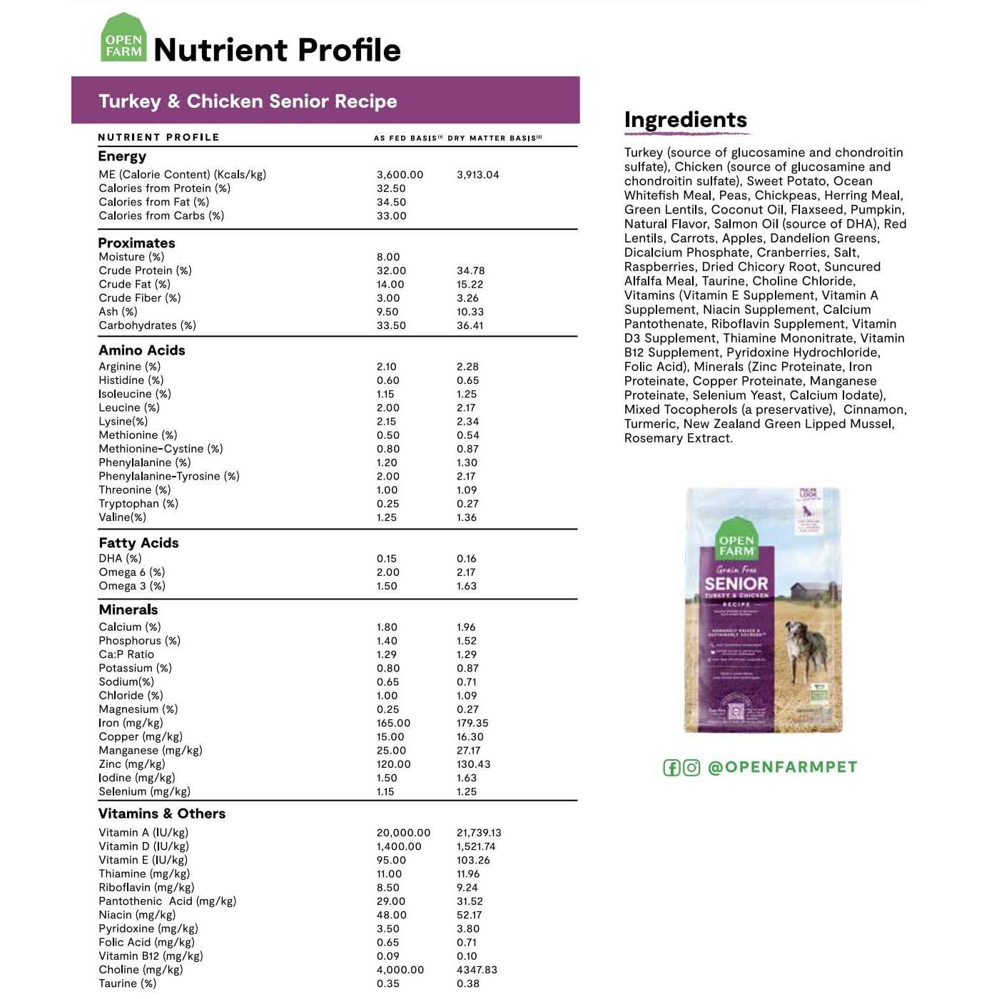Senior Dry Dog Food A810