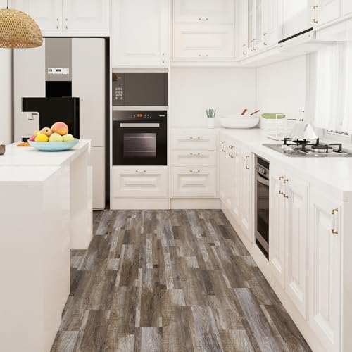 Peel and Stick Vinyl Flooring 36pcs 6"×36" Wood Effect Waterproof X872