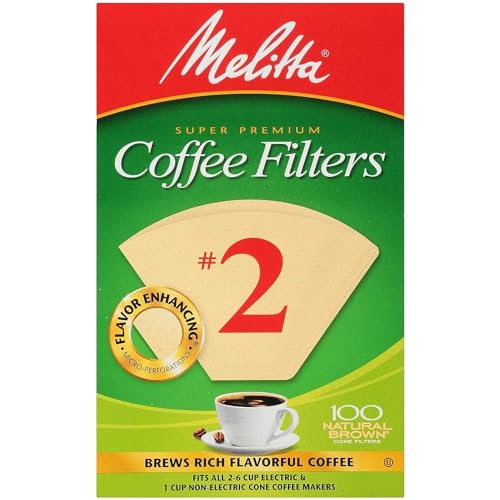 Natural Brown Cone Coffee Filter Number 2 C15577