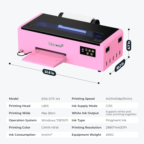 A4 DTF Printer and Oven with Software Ink and Film Y860427