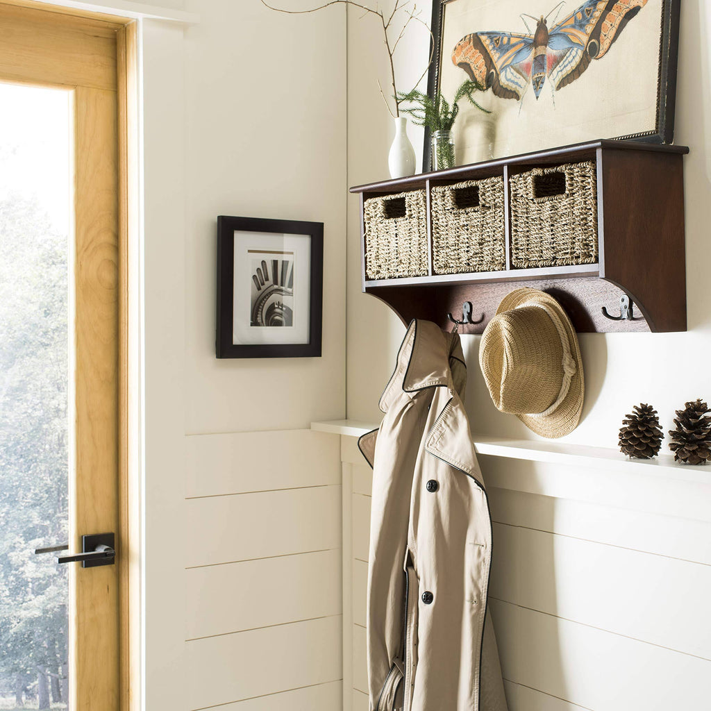 Cherry Hanging 3 Basket Wall Rack W90185