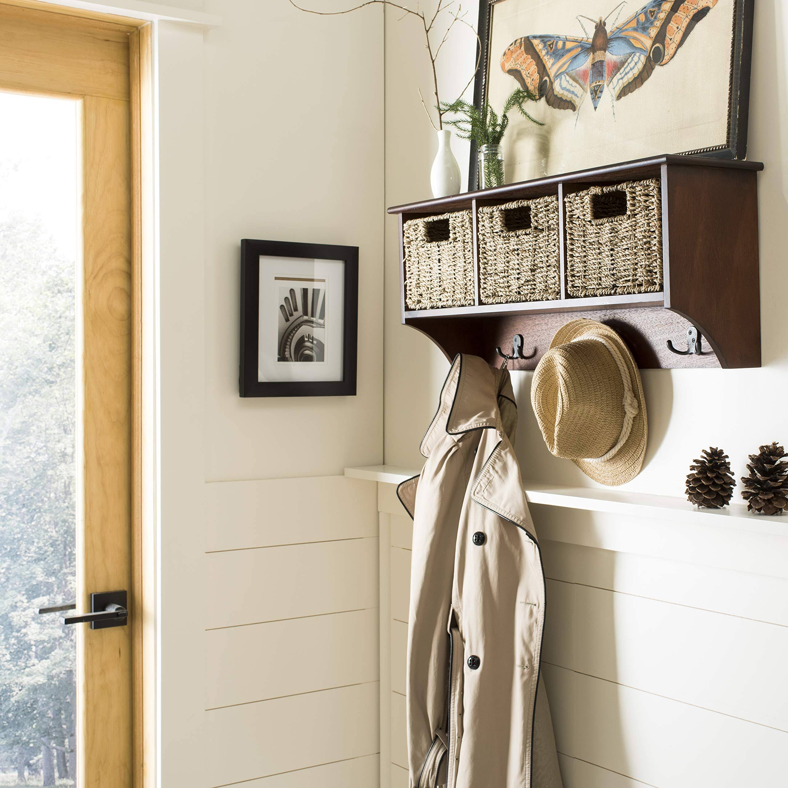 Cherry Hanging 3 Basket Wall Rack W90185