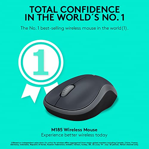 Wireless Mouse with USB Receiver - Swift Grey V31639