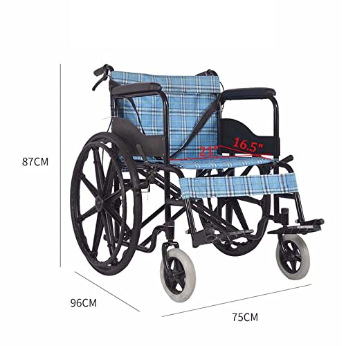 Extra-Wide Heavy Duty Bariatric Folding Wheelchair, 20" Wide Seat, Blue C49988