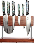 7 Piece VG10 Damascus Steel Kitchen Knife Set with Magnetic Knife Holder A472403