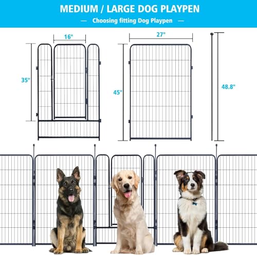 32 inch 6 Panel Foldable Metal Dog Playpen J94595