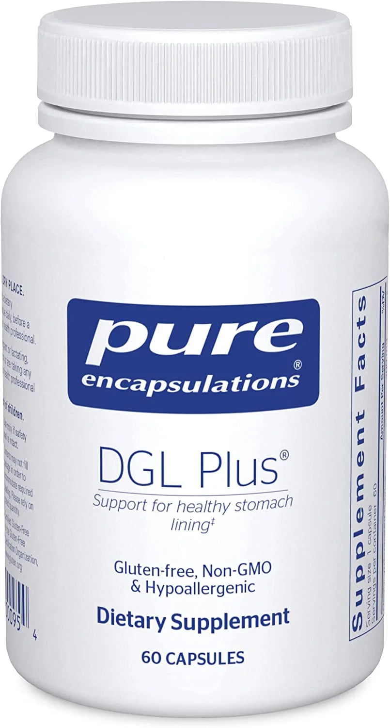 DGL Plus Deglycyrrhizinated Licorice Supplement 60 Capsules N600794
