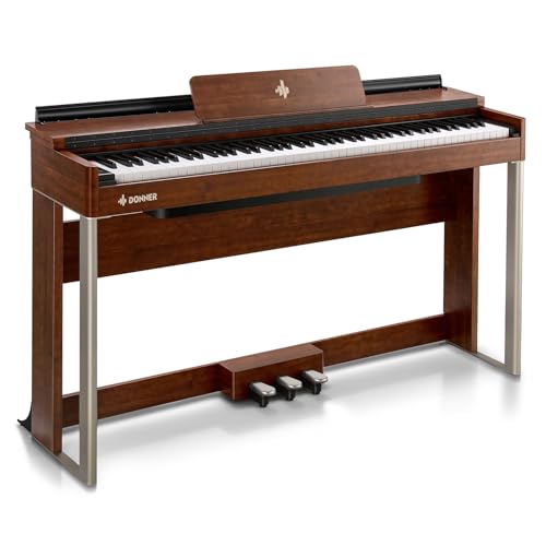 White Weighted Action Digital Piano with Furniture Stand G944