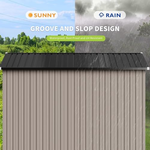 6.2x4 FT Metal Garden Storage Shed B32485