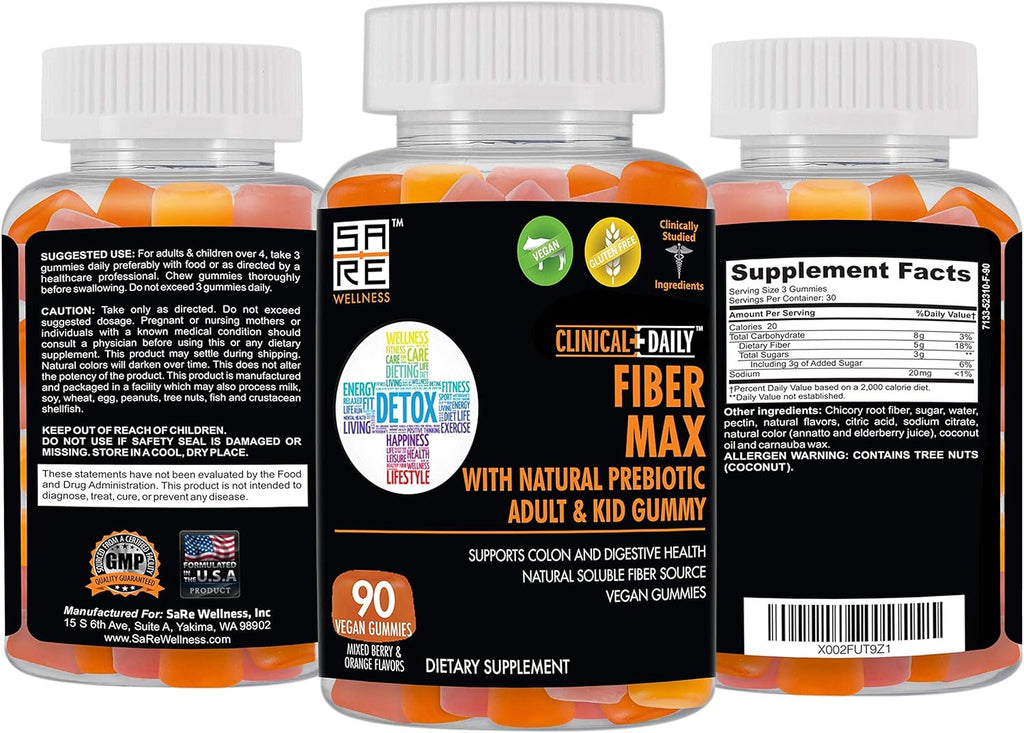 90 Gluten-Free Fiber Gummies U16058
