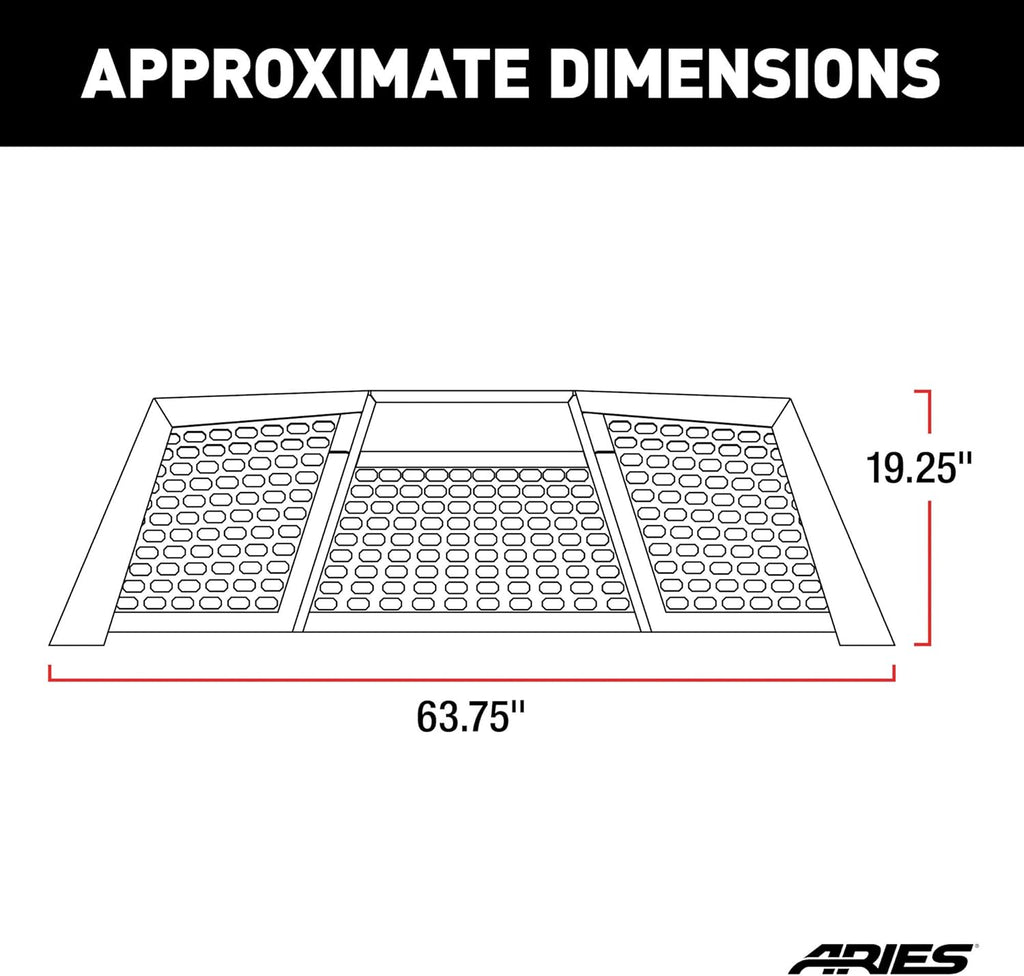 Black Aluminum Truck Headache Rack Cab Protector R3263