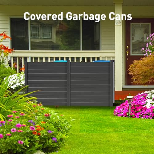 48"W X 48"H Black Vinyl 3 Panel Fence Screen Q201383